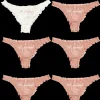 Embroidered Thong Bundle, Set of 6