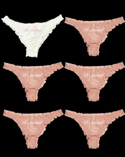 Embroidered Thong Bundle, Set of 6
