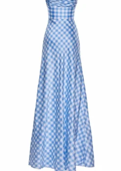 Emilie Cornflower Gingham Gown