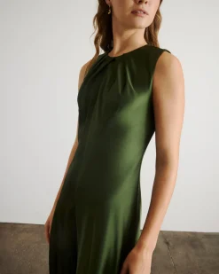 Emily Dress in Forest Green