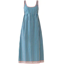 Emily Dress in Navy Stripe