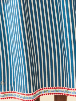 Emily Dress in Navy Stripe