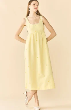 Emily Dress in Soft Butter Yellow