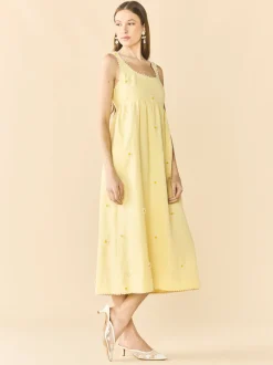 Emily Dress in Soft Butter Yellow
