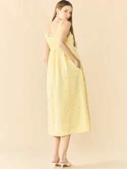 Emily Dress in Soft Butter Yellow