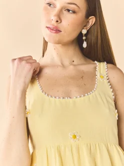 Emily Dress in Soft Butter Yellow