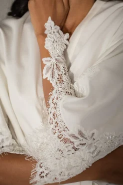 Emily White Cotton Robe