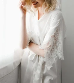 Emily White Cotton Robe