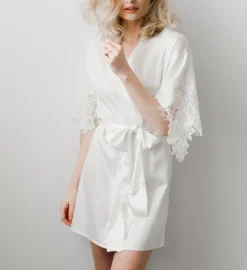 Emily White Cotton Robe