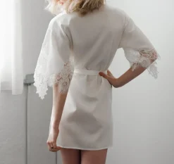 Emily White Cotton Robe