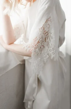 Emily White Cotton Robe