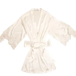 Emily White Silk Robe