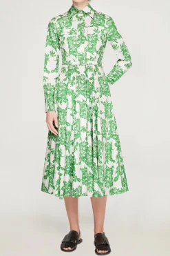 Emmalyna Dress In Guipure Floral Cotton Poplin