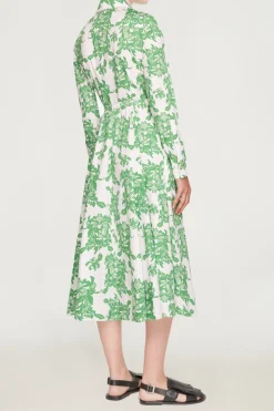 Emmalyna Dress In Guipure Floral Cotton Poplin