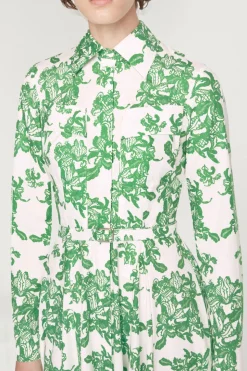 Emmalyna Dress In Guipure Floral Cotton Poplin