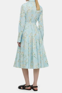 Emmalyna Dress with Little Lillie's on Blue Cotton