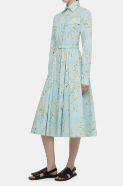 Emmalyna Dress with Little Lillie's on Blue Cotton