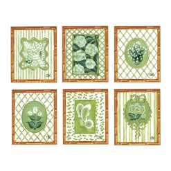 En Vert Botanical Prints, Set of 6