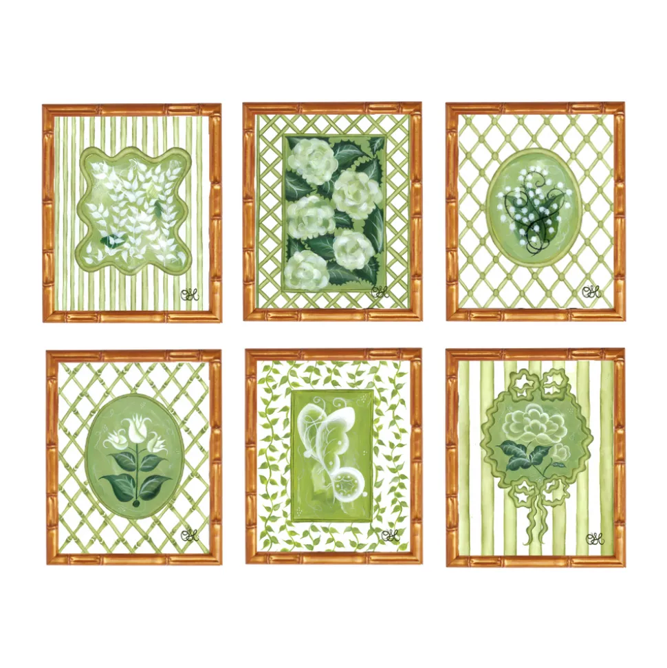 En Vert Botanical Prints, Set of 6
