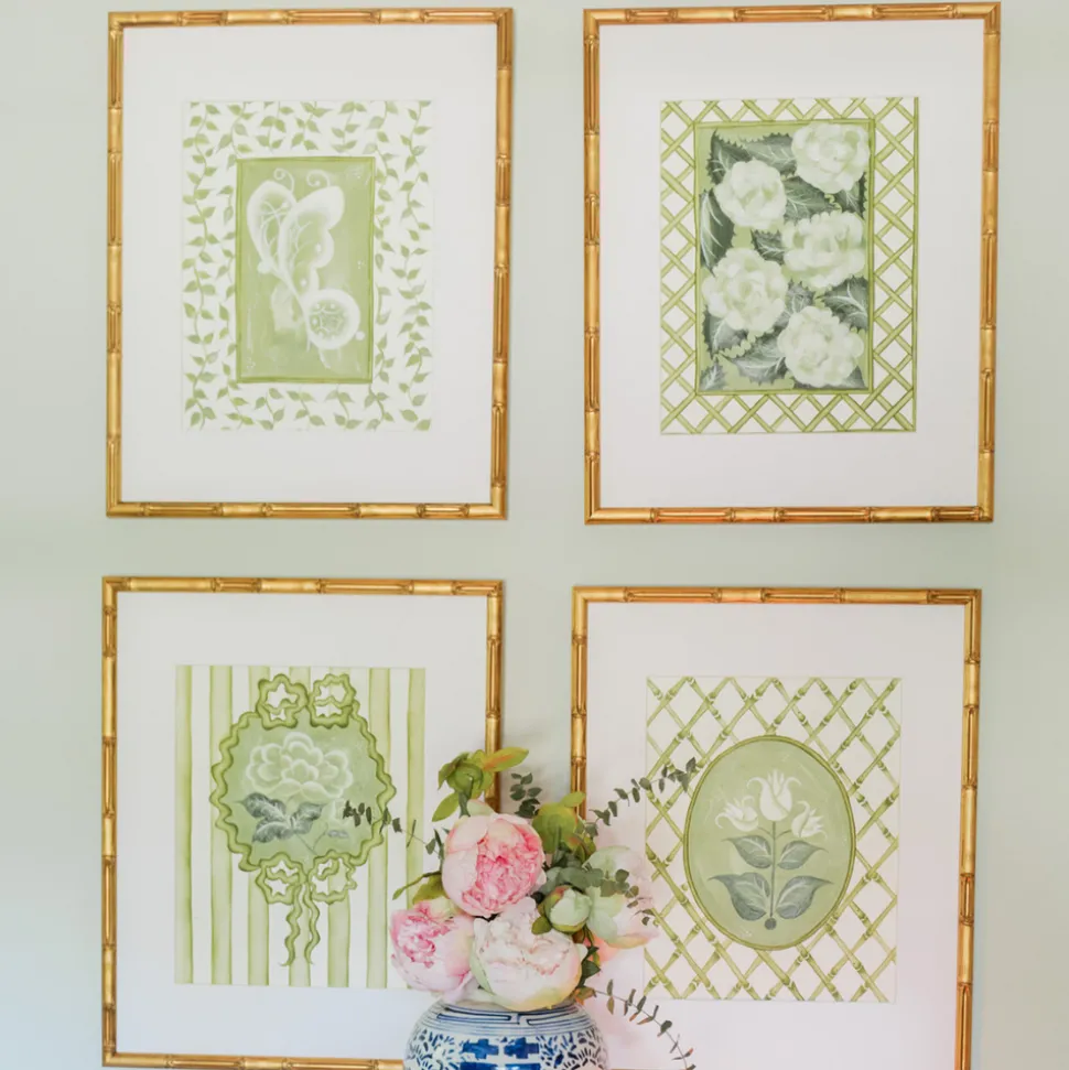 En Vert Botanical Prints, Set of 4