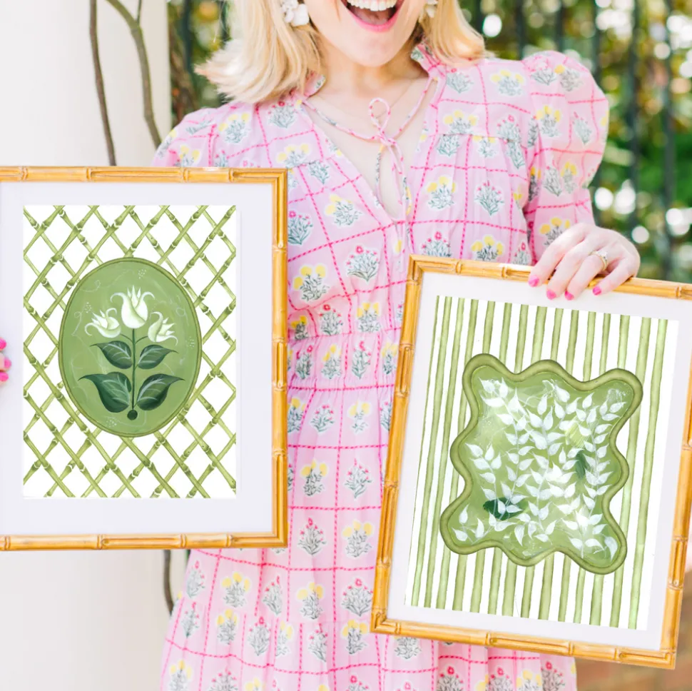 En Vert Botanical Prints, Set of 4