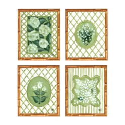 En Vert Botanical Prints, Set of 4