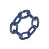 Enamel Chain Link Napkin Ring in Navy, Set of 4