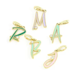 Enamel Initial Charm