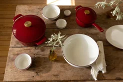 Enameled Cast Iron Saucepan in Made In Red