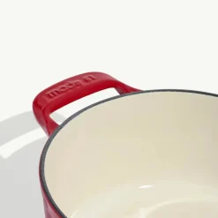 Enameled Cast Iron Saucepan in Made In Red