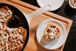 Enameled Cast Iron Skillet in Antique White