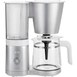Enfinigy Glass Drip Coffee Maker 12 Cup, Awarded the SCA Golden Cup Standard, Silver