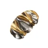Enigma Napkin Ring in Gold & Silver, Set of 4