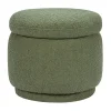 Enoki Storage Ottoman in Boucle in Olive Boucle