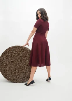 Erin Dress in Merlot