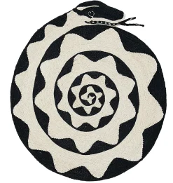 Espiral Rug in Black & Natural