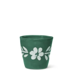 Espresso Cup With White Floral Trim in Cypress