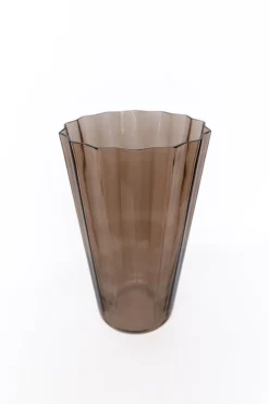 Estelle Colored Sunday Vase in Amber Smoke