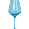 Estelle Colored Wine Stemware, Set of 6 in Ocean Blue