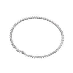 Eternity Heart Necklace in White Gold