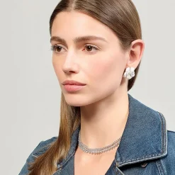 Eternity Heart Necklace in White Gold