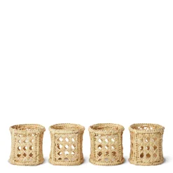Eva Raffia Napkin Rings, Set of 4