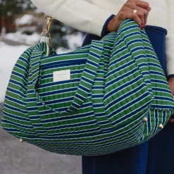 Evergreen Stripe Weekender Bag