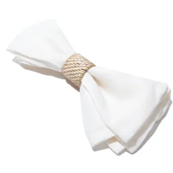 Everyday White Wash Napkin Ring, Set of 4
