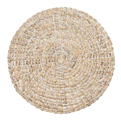 Everyday White Wash Round Placemat, Set of 4