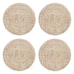 Everyday White Wash Round Placemat, Set of 4