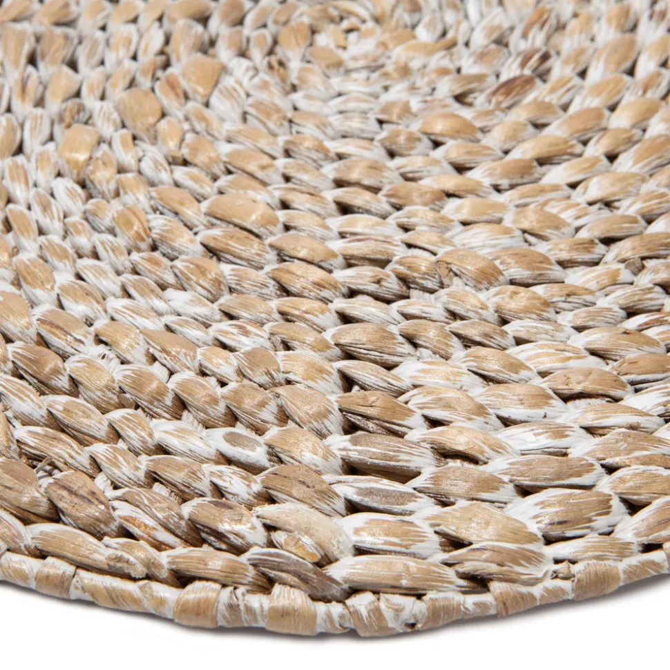 Everyday White Wash Round Placemat, Set of 4