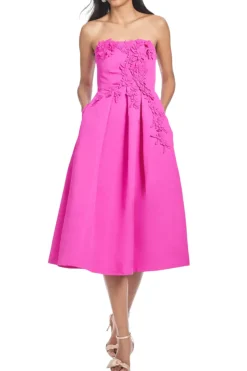 Evie Dress in Cerise