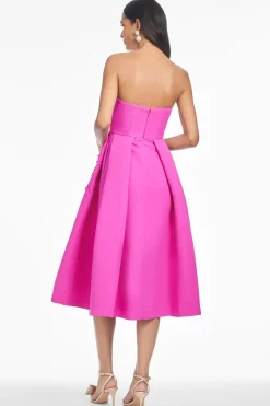 Evie Dress in Cerise