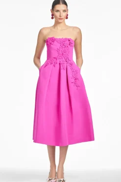 Evie Dress in Cerise